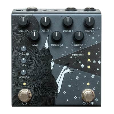 Old Blood Noise Endeavors OBNE Dark Star Stereo Soundscape Reverb Effects Pedal -Black image 1