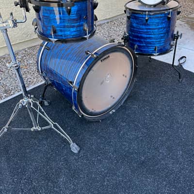 OCDP Venice - Blue Onyx 4 piece drum set Bass toms snare image 5