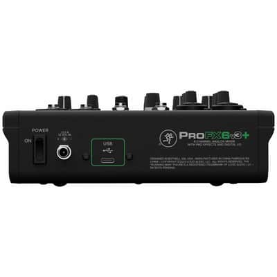 Mackie ProFX6v3+ 6-Channel Analog Enhanced FX USB Live Studio Mixer w Cables image 6