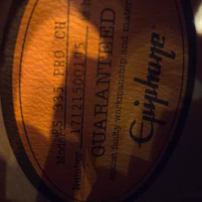 Epiphone 2017 ES-335 Pro Cherry image 6