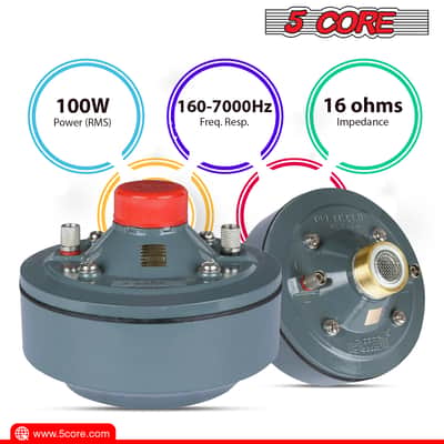 5 Core  18" inch Indoor Outdoor PA Loud Speaker 100Watt 16 Ohm Waterproof With Compression Driver RH 18 + DU 100 Bild 2