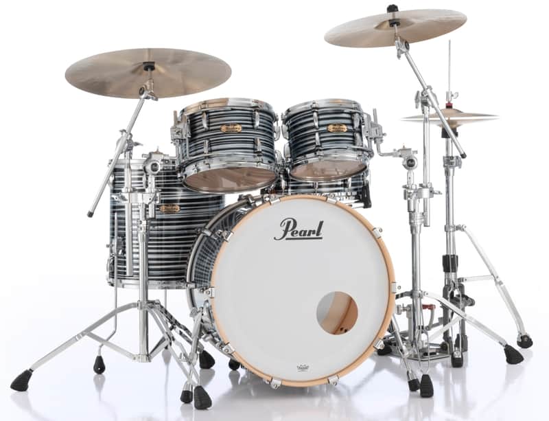 Pearl Masters Maple Pure 4 Piece Shell Pack "XSP" - 22" Bass Drum BLACK OYSTER SWIRL image 1