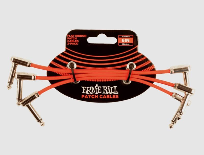 6" Flat Ribbon Patch Cable Multi-Shielded Low-Profile Low-Noise 3-Pack - Red - Multi-Effects - Stompbox & Studio Rack Interconnect image 1