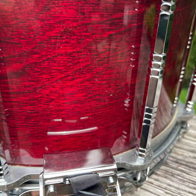 Pearl BC-814ED Free Floating 8” Birch snare 1984 - Cherry image 13