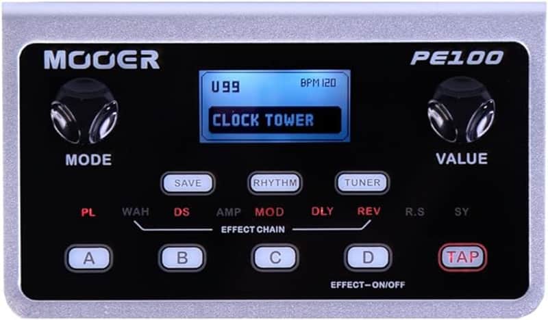 Mooer PE-100 Guitar Multi-Effects 2010s - Black/Silver image 1
