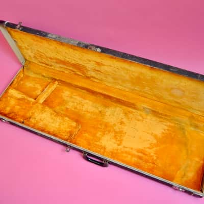 Vintage 1962 Fender Jazz Base / Precision Bass Hard Case - White Tolex - Rare Custom Color Case!  Pre-CBS Strat image 1