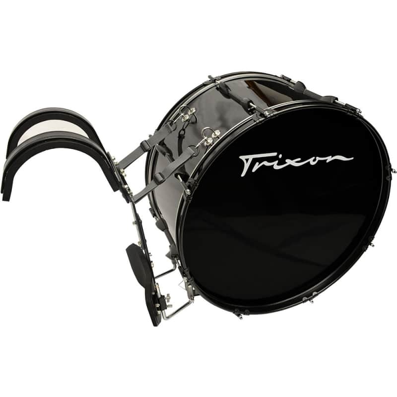 Trixon Field Series Marching Bass Drum 28×12 - Black image 1