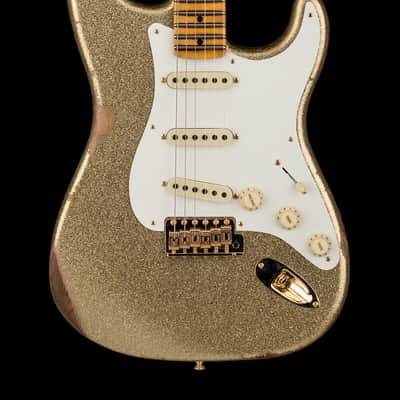 Fender Custom Shop Limited Edition 1957 Stratocaster Relic/Closet Classic Hardware - Gold Sparkle #81652 image 1
