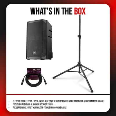 Electro-Voice ELX200-10P 10 inch 1200W 2-Way Powered Speaker Bundle image 7