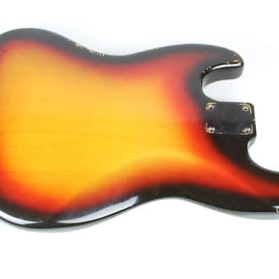 1969 Vintage Fender Jazz Bass Alder 4-Bolt Sunburst BODY ~Original Finish~ 1960s USA Early-CBS image 16