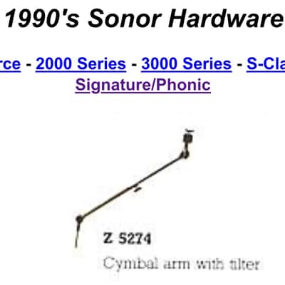 Sonor Cymbal Arm Z 5274 1990s - Signature, Sonorlite, Hilite, Phonic image 2