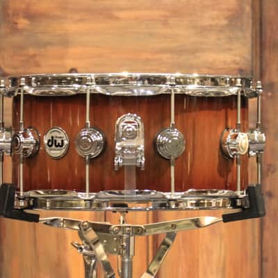 DW Collector's 6.5x14 Maple VLT Snare Exotic Almond Burst over Walnut - New! image 2