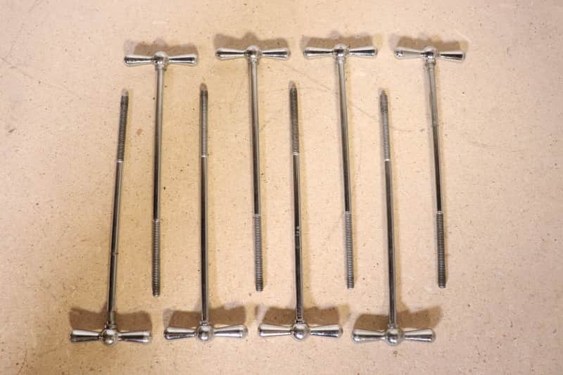 Ludwig 6-1/8" Chrome T Rods 8pk Vintage 1950's -60's image 1