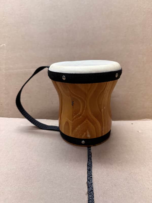 Unbranded Single Bongo Drum w/ Hand Strap – 5" – Wood Shell – Used image 1
