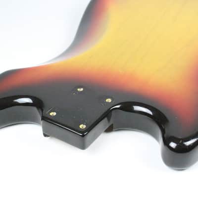 1977 Vintage Fender Mustang Ash BODY Factory Sunburst USA 1970s w/Original Neck Plate image 20