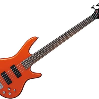 Ibanez GIO Series 5-String Electric Bass Guitar - Roadster Orange Metallic image 3