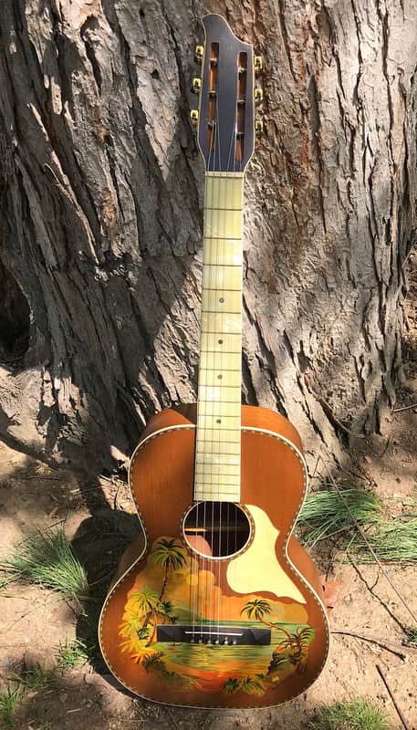 1920s Stromberg-Voisinet (Kay) Hawaiian Themed Parlor Guitar