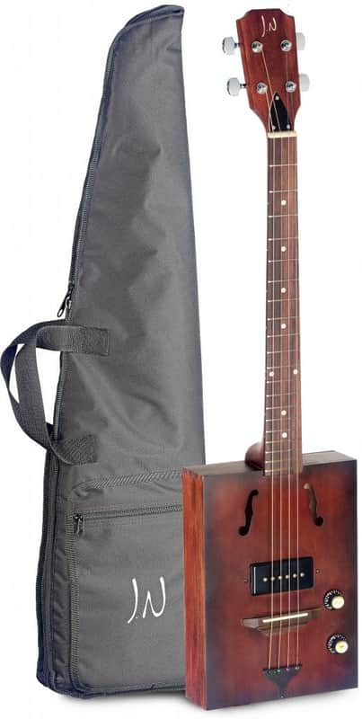 JAMES NELIGAN CASK-HOGSHEAD ACOUSTIC ELECTRIC CIGAR BOX GUITAR SPRUCE image 1