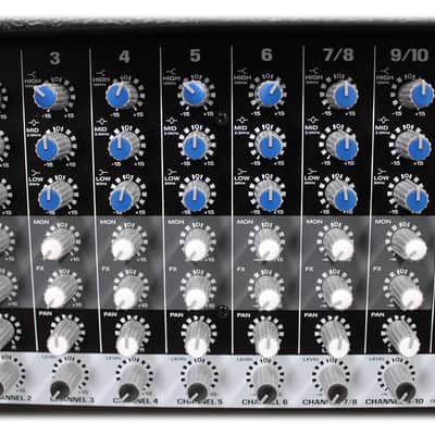 Rockville RPM109 12 Channel 4800w Powered Mixer, 7 Band EQ, Effects, USB, 48V image 6
