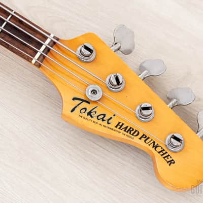 1981 Tokai Hard Puncher PB40 Vintage P Bass Black, Japan image 4