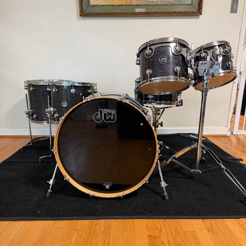 DW DW Performance Series 6 piece Shell Pack - Ebony stain lacquer image 1