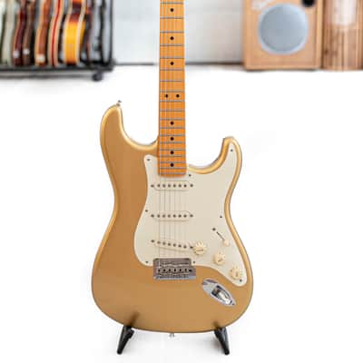 2020 Fender Lincoln Brewster Stratocaster in Aztec Gold. Boost. Dimarzio image 1