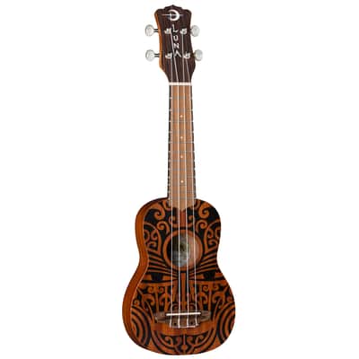 LUNA Tribal Soprano Mahogany UKULELE uke NEW w/ Light Case image 3