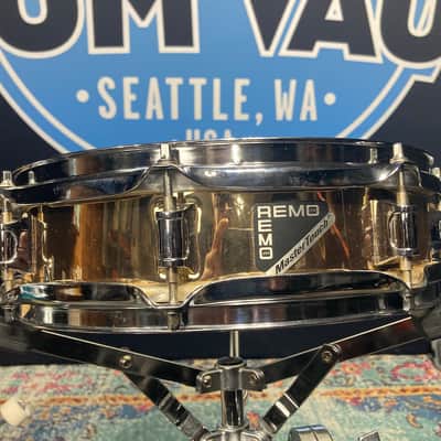 Remo - 3.5x13" Master-Touch Brass Piccolo Snare 1990's - Brass Wrap image 5