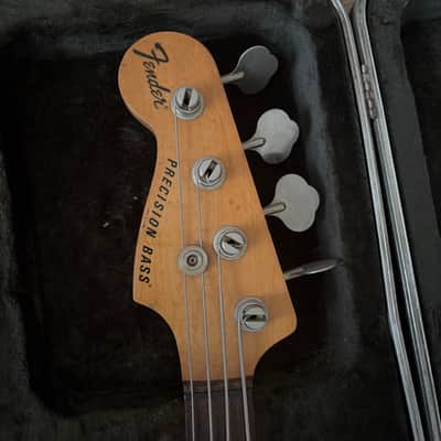 1976 Fender Precision Bass Left-Handed refin nitro olympic white image 7