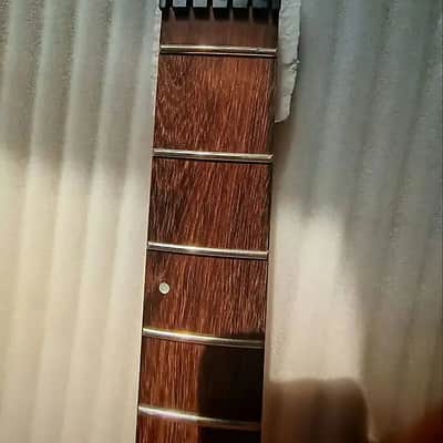 Unfinished Tiger Maple Top Headless Guitar Mahogany Body with Neck, Rosewood Fingerboard image 5