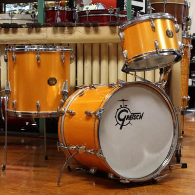 1970s Gretsch Progressive Jazz in Gold Nitron 14x18 14x14 8x12 image 2