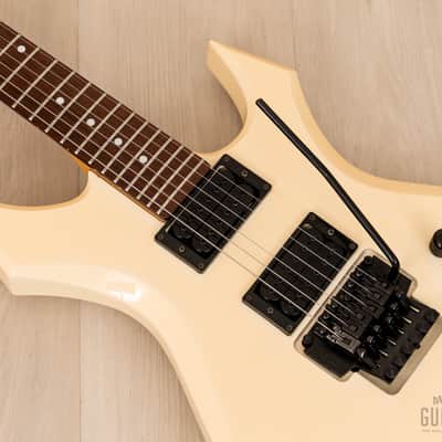 1992 BC Rich Warlock WGR-2X NJ Series White w/ Reverse Headstock & Floyd Rose, Japan image 7