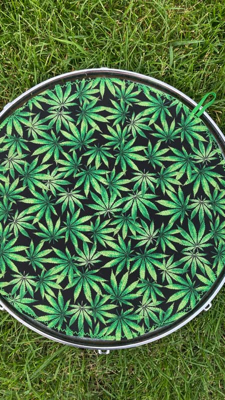 16" reversible Drum Bunny cotton drum cover - partial mute - dampener - compare to Big Fat Snare Drum Quesadilla, Drum Tortilla image 1