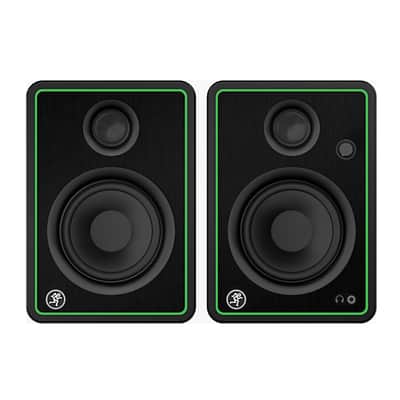 Mackie CR4-XBT 4-Inch Multimedia Monitors (Pair) Bundle with Knox Gear Isolation Pads & 1/4" to 1/4" TRS Cables image 2