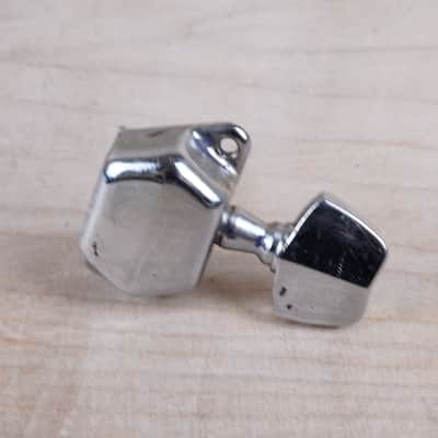 Greco Tuners from Super Sounds SE380 1979 1970s 1980s Chrome Set of 6 in Line with Bushings and Screws Vintage Japan MIJ image 3