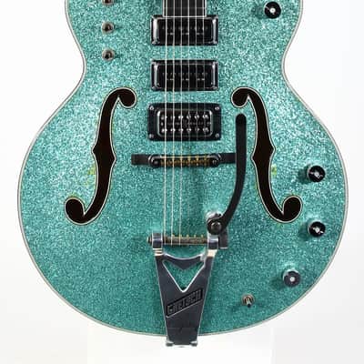 2015 Gretsch USA Custom Shop STEPHEN STERN G6136-CS DC Double Cut White Falcon Turquoise Sparkle 3-Pickup ONE-OFF! image 7