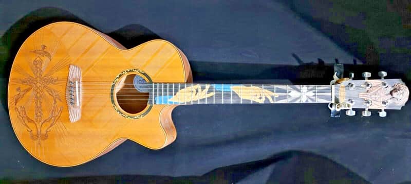 Blueberry Handmade Acoustic Guitar Grand Concert Faith image 1