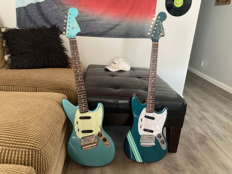 Fender/Warmoth Jag-Stang (w/ Contours) - Teal Green Metallic RELIC