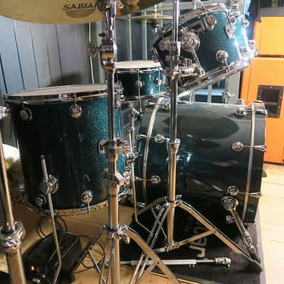 Natal Cafe Racer Poplar Green Sparkle Ex Puddle of Mudd 6 Piece Drum Kit + Hardware image 3