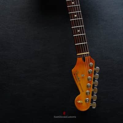 Fender Stratocaster Black/Blue over Sunburst Inspired by Joe Strummer Aged Heavy Relic (RARE) image 17
