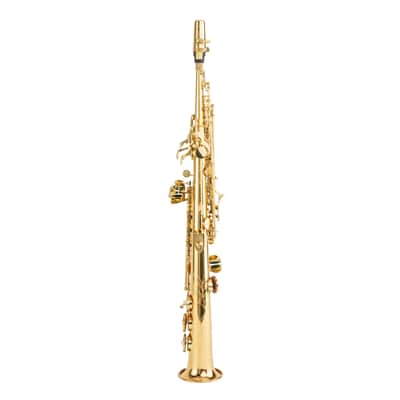 Wisemann DSS-500 Brass lacquered Soprano Saxophone, with mouthpiece and case image 3