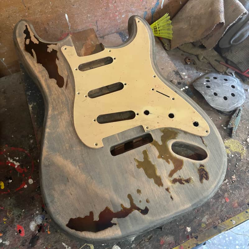 Stratocaster Body - Rory Gallagher tribute - Super Heavy Relic - 100% handcrafted in Italy - nitro image 1