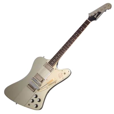 1965 Gibson Firebird III - Silver Mist Poly - RARE! Wide Nut, Non-Reverse Headstock - Original Vintage Custom Color Electric Guitar - 1 of 1? WOW! image 6