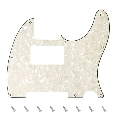 4 Ply Tele HS/HH Pickguard 8-Hole Electric Guitar Pickguard Scratch Plate for USA/Mexican Fender Modern Style Standard Tele Telecaster JT/HB-04 Vintage White Pearl image 1