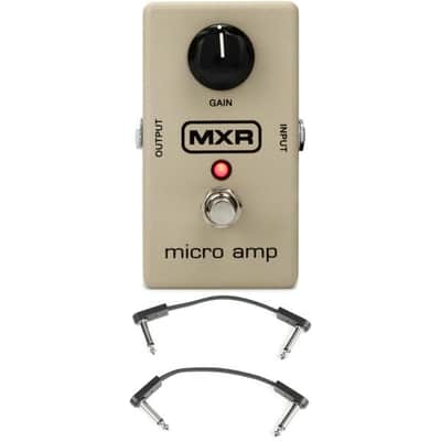 MXR M133 Micro Amp Gain / Boost Pedal with 3 Patch Cables image 2