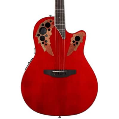 Ovation Celebrity Elite Super Shallow Body Ce48 RR Ruby Red Electric Acoustic image 1