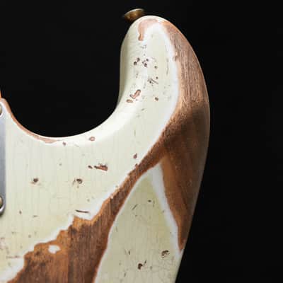 FENDER USA Custom Shop 56 Reissue Stratocaster LTD Super Heavy Relic " Ivory White + Maple" (2023) image 16