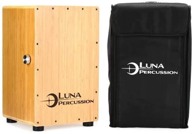 Luna Bamboo Cajon with Bag L Percussion with gig bag image 1