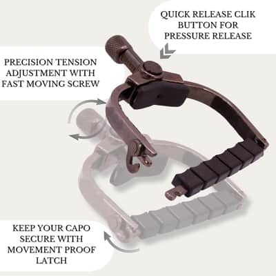 Wide Neck Capo – 6 String Acoustic Guitar image 3