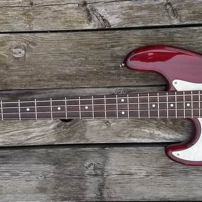 1998 Schecter Lefty USA Custom Shop Traditional J trans red left handed image 5